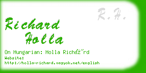 richard holla business card